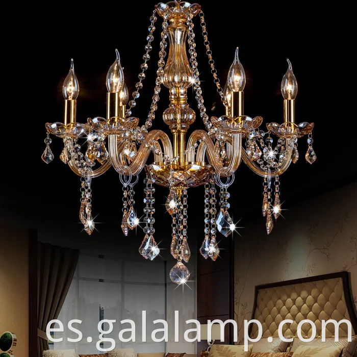 Landelera de cristal de la noche elegante y elegante para la decoración del hogar